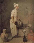 Jean Baptiste Simeon Chardin In the cellar of the boys to clean jar Sweden oil painting artist